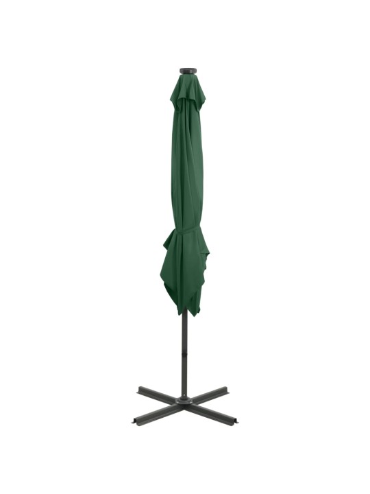 Saulessargs ar kātu un led gaismām, 250 cm, zaļš