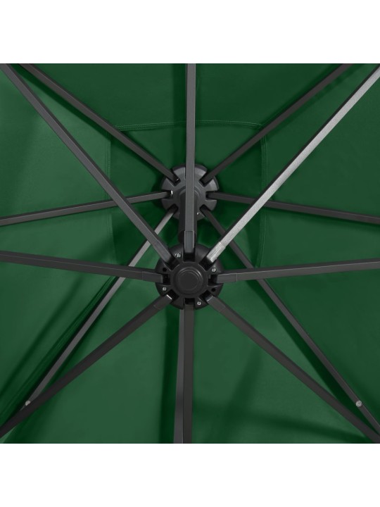Saulessargs ar kātu un led gaismām, 250 cm, zaļš