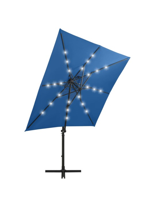 Saulessargs ar kātu un led gaismām, 250 cm, debeszils