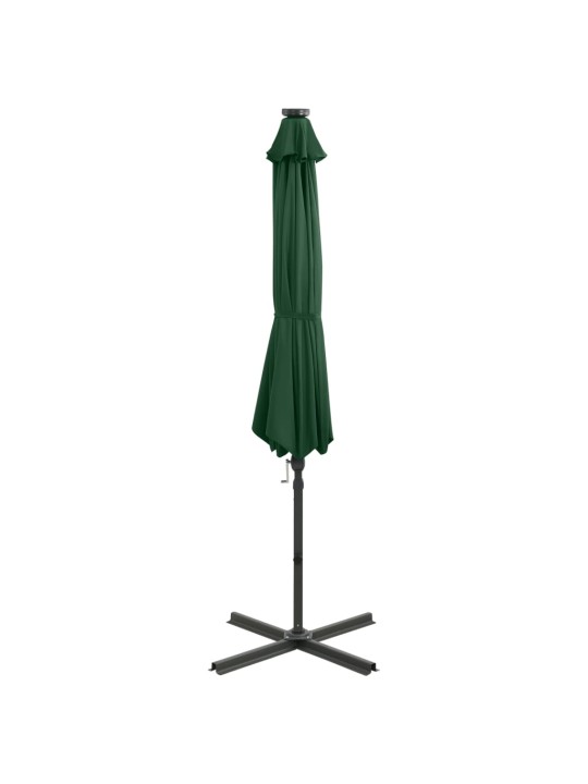 Saulessargs ar kātu un led gaismām, 300 cm, zaļš