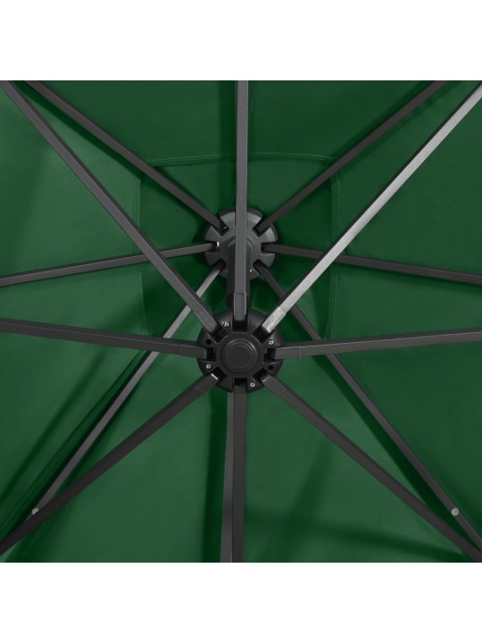 Saulessargs ar kātu un led gaismām, 300 cm, zaļš