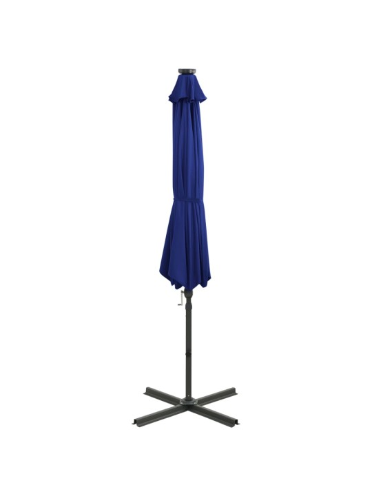 Saulessargs ar kātu un led gaismām, 300 cm, debeszils