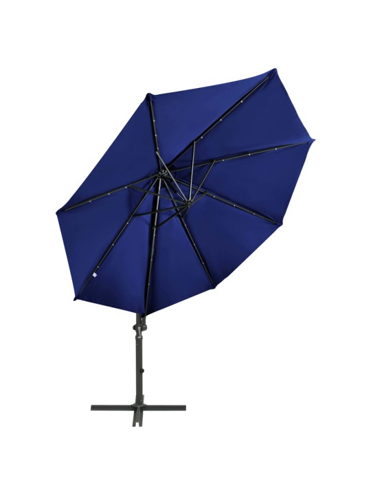 Saulessargs ar kātu un led gaismām, 300 cm, debeszils