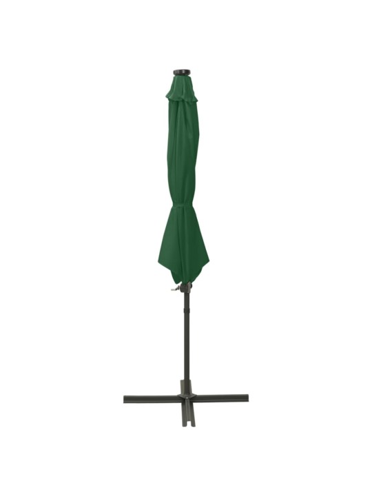 Saulessargs ar kātu un led gaismām, 300 cm, zaļš