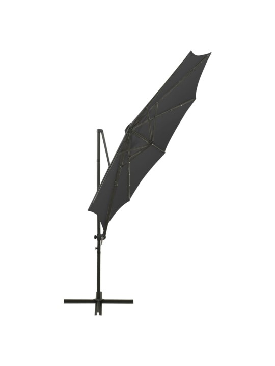 Saulessargs ar kātu un led gaismām, 300 cm, antracītpelēks