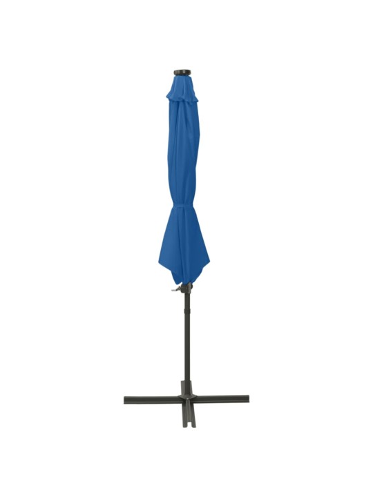 Saulessargs ar kātu un led gaismām, 300 cm, debeszils