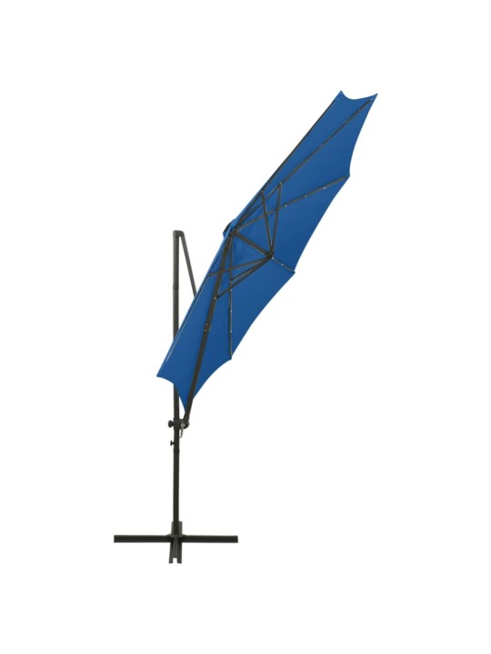 Saulessargs ar kātu un led gaismām, 300 cm, debeszils