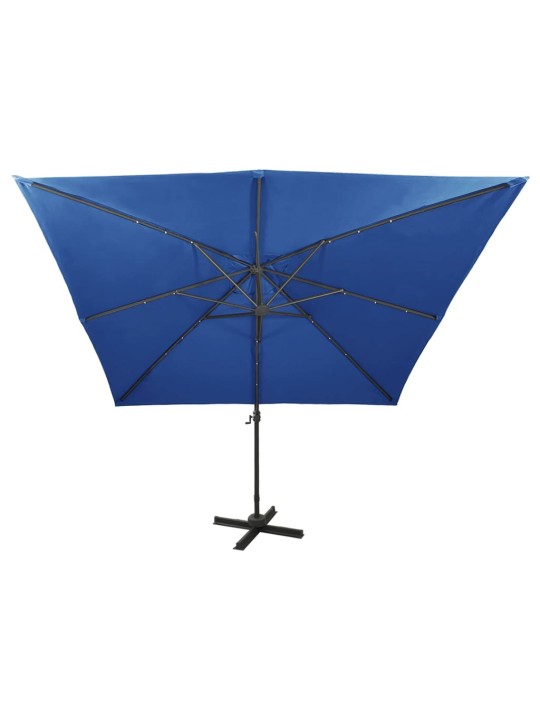 Saulessargs ar kātu un led gaismām, 300 cm, debeszils