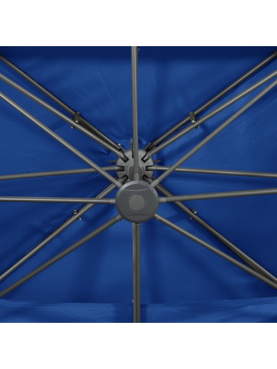 Dārza saulessargs ar divkāršu jumtu, 400x300 cm, debeszils
