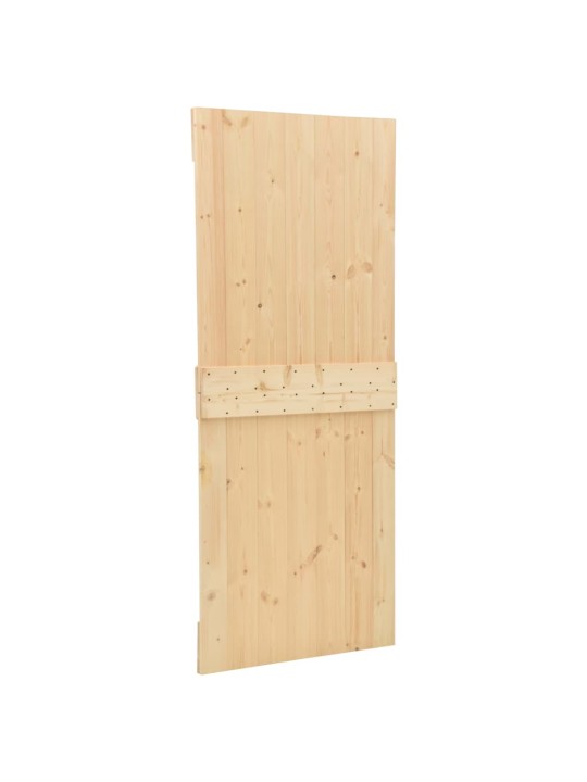 Bīdāmās durvis ar stiprinājumiem, 90x210 cm, priedes masīvkoks