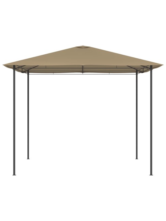 Dārza nojume, 3x3x2,6 m, pelēkbrūna, 160 g/m²