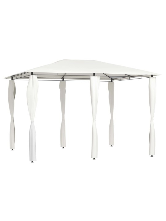 Dārza nojume ar stabu pārsegiem, 3x4x2,6 m, krēmkrāsas, 160g/m²