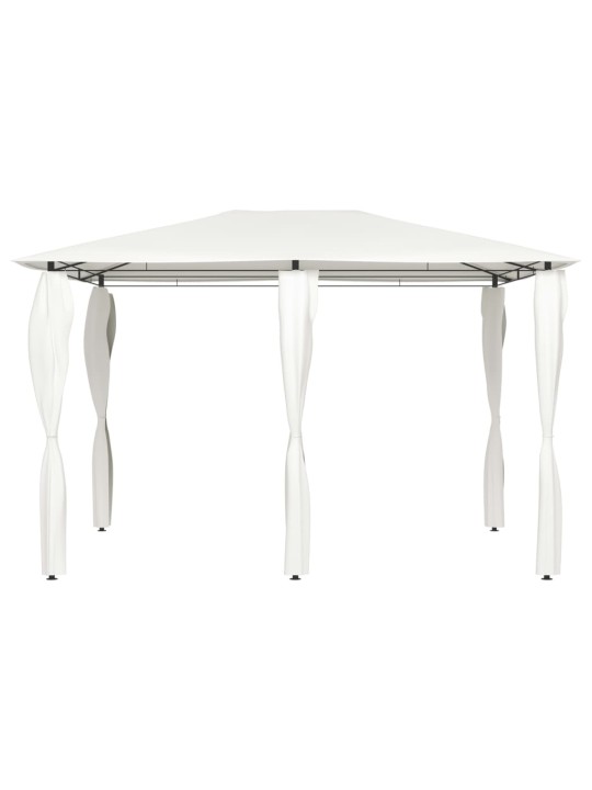Dārza nojume ar stabu pārsegiem, 3x4x2,6 m, krēmkrāsas, 160g/m²