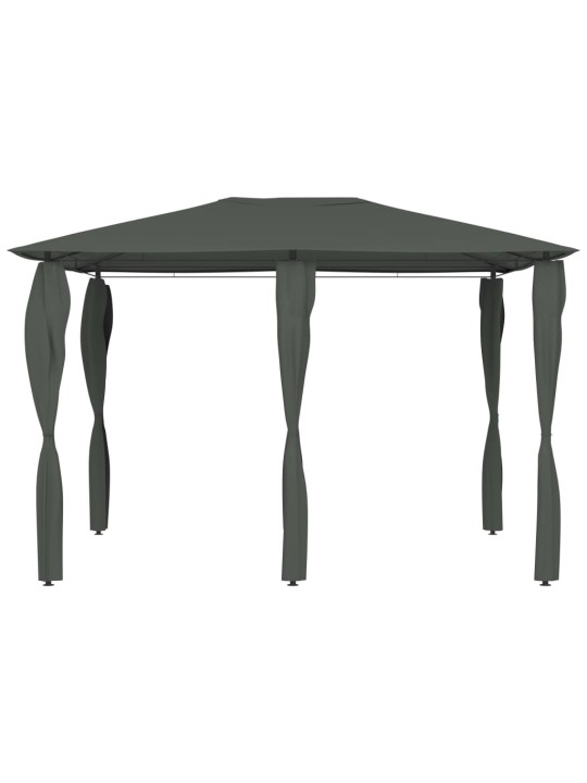 Dārza nojume ar stabu pārsegiem, 3x4x2,6 m, antracīta, 160 g/m²