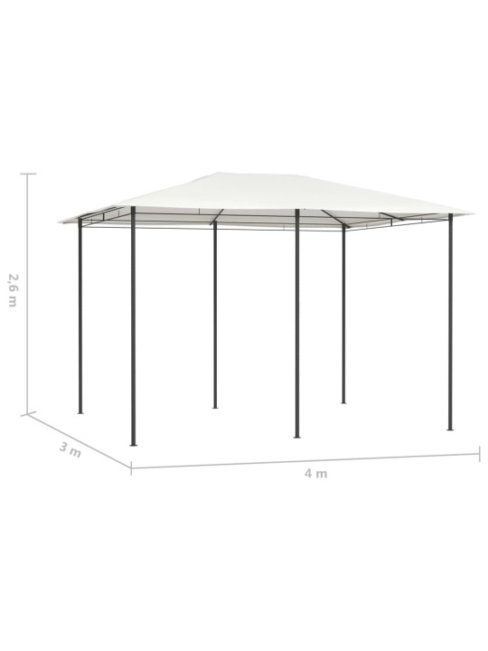 Dārza nojume, 3x4x2,6 m, krēmkrāsas, 160 g/m²