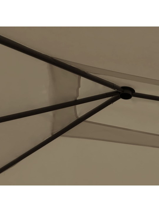 Dārza nojume, 3x4x2,6 m, pelēkbrūna, 160 g/m²