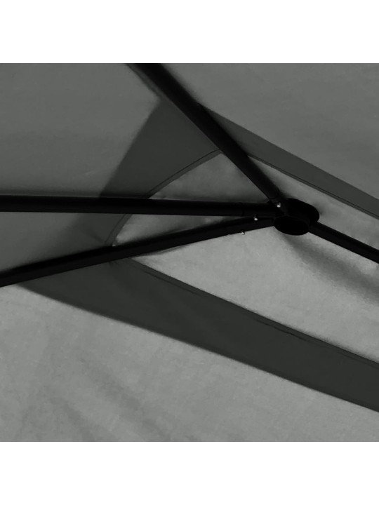 Dārza nojume, 3x4x2,6 m, antracītpelēka, 160 g/m²
