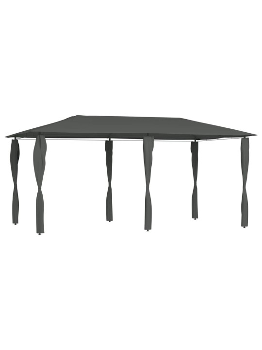 Dārza nojume stabu pārsegiem, 2,98x5,3x2,59m, antracīta 160g/m²