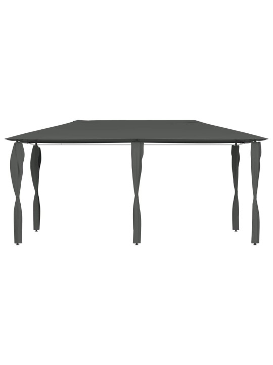 Dārza nojume stabu pārsegiem, 2,98x5,3x2,59m, antracīta 160g/m²