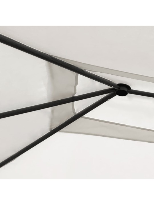 Dārza nojume, 2,98x5,3x2,59 m, krēmkrāsas, 160 g/m²
