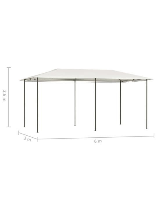 Dārza nojume, 2,98x5,3x2,59 m, krēmkrāsas, 160 g/m²