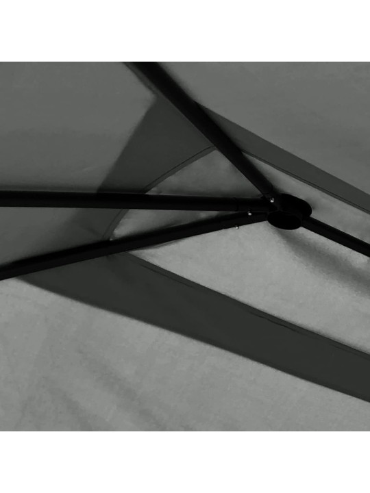 Dārza nojume, 2,98x5,3x2,59 m, antracītpelēka, 160 g/m²