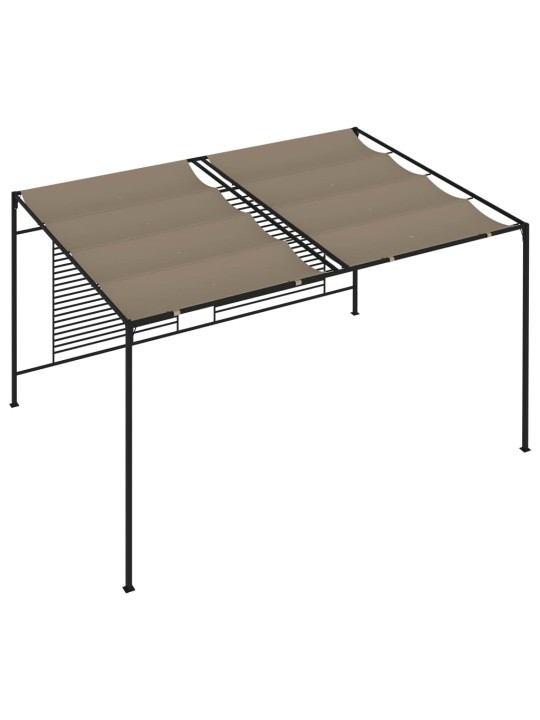 Dārza nojume ar izvelkamu jumtu, 3x4x2,3 m, brūna, 180 g/m²