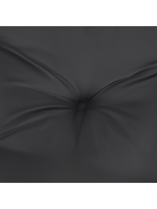 Dārza krēslu spilveni, 6 gab., melni, 50x50x7 cm, audums