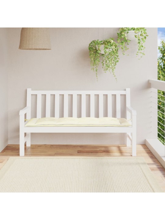 Dārza sola matracis, 150x50x7 cm, krēmbalts audums