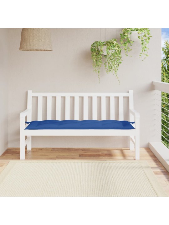 Dārza sola matracis, 150x50x7 cm, zils audums