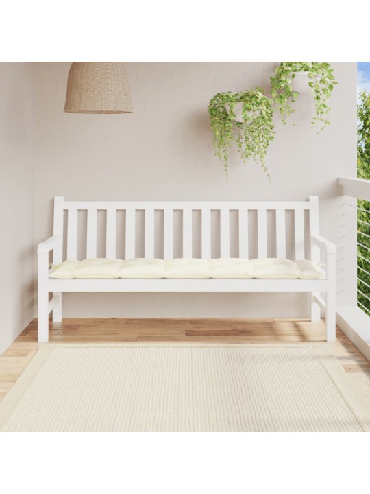 Dārza sola matracis, 180x50x7 cm, krēmbalts audums