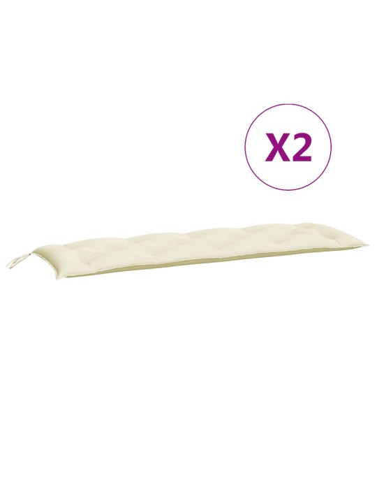 Dārza sola matracis, 150x(50+50)x7 cm, krēmbalts audums