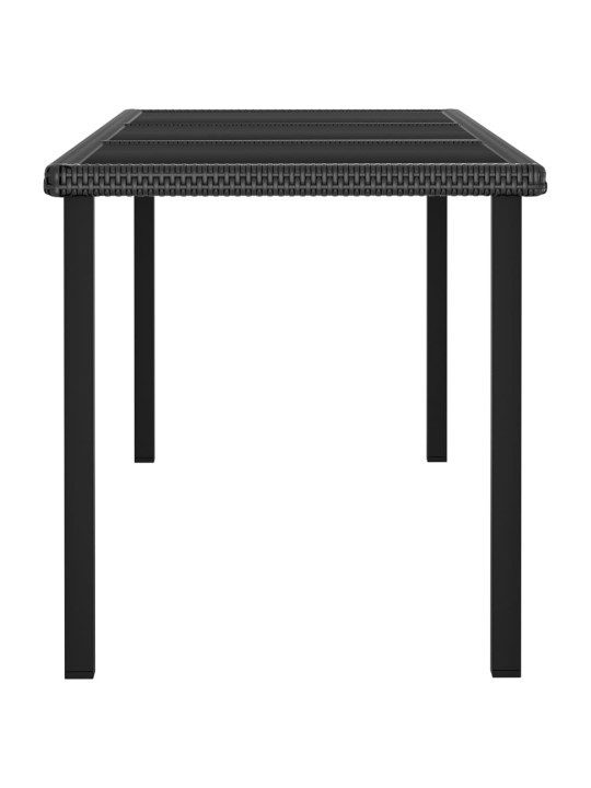 Dārza galds, 180x70x73 cm, melna pe rotangpalma
