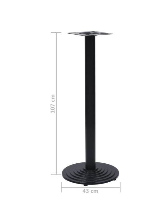 Bistro galda kāja melna ø43x107 cm čuguns