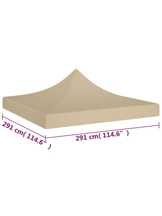 Dārza nojumes jumts, 3x3 m, bēšs, 270 g/m²