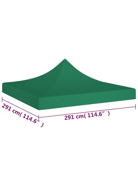 Dārza nojumes jumts, 3x3 m, zaļš, 270 g/m²