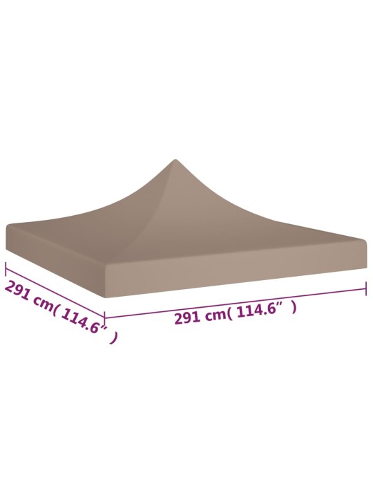 Dārza nojumes jumts, 3x3 m, pelēkbrūns, 270 g/m²