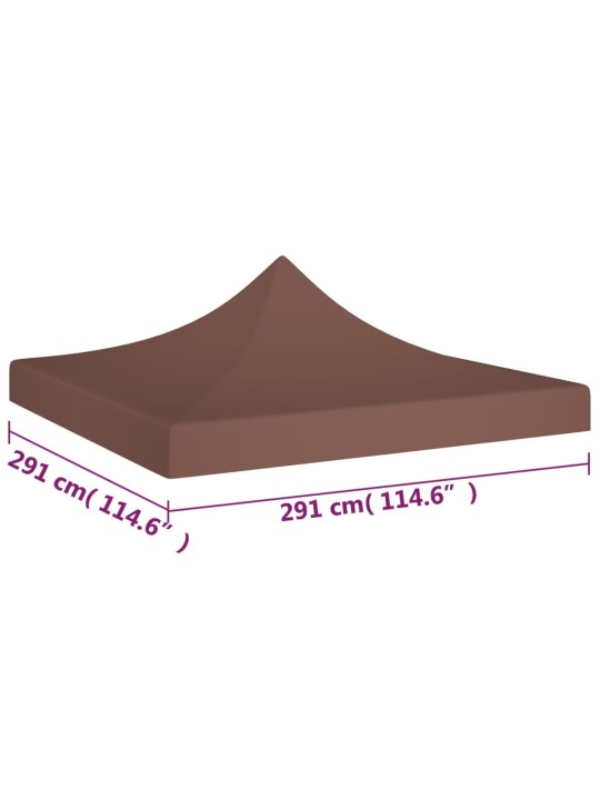 Dārza nojumes jumts, 3x3 m, brūns, 270 g/m²