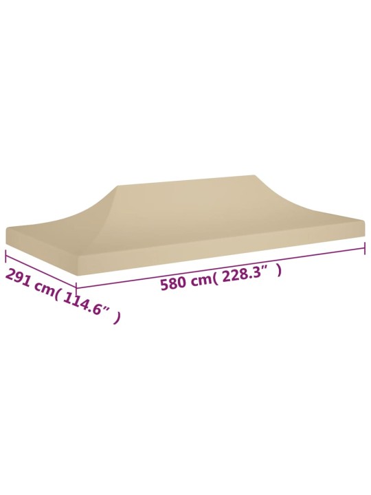 Dārza nojumes jumts, 6x3 m, bēšs, 270 g/m²
