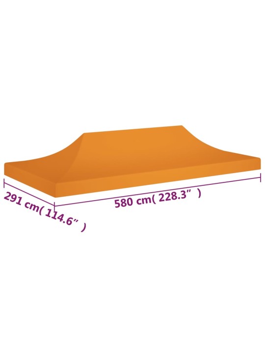Dārza nojumes jumts, 6x3 m, oranžs, 270 g/m²