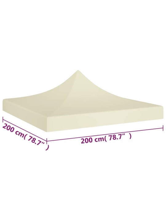 Dārza nojumes jumts, 2x2 m, krēmkrāsas, 270 g/m²