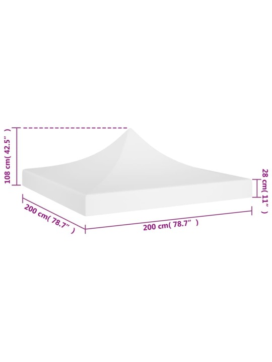 Dārza nojumes jumts, 2x2 m, balts, 270 g/m²