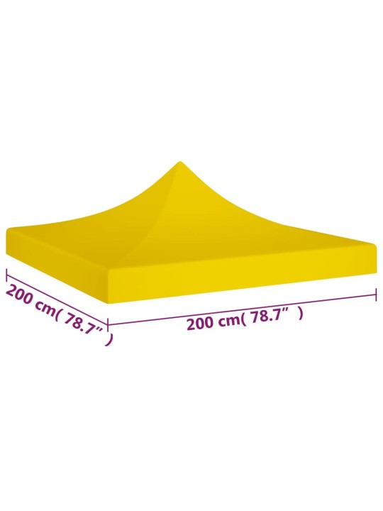 Dārza nojumes jumts, 2x2 m, dzeltens, 270 g/m²