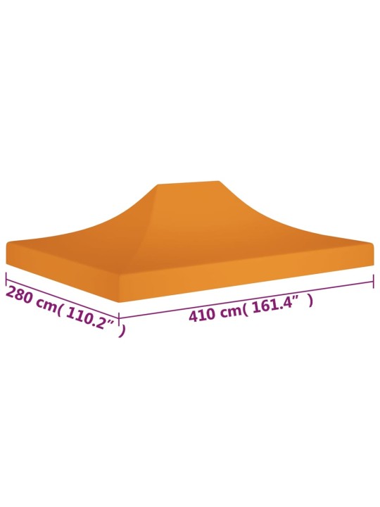 Dārza nojumes jumts, 4x3 m, oranžs, 270 g/m²