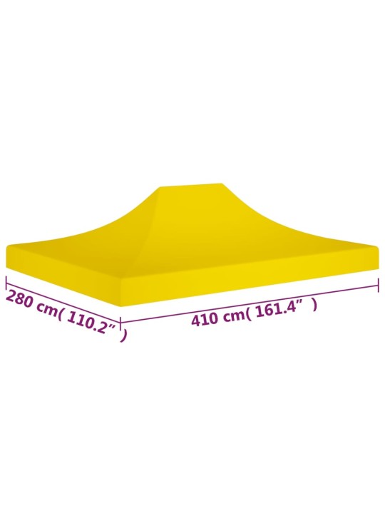 Dārza nojumes jumts, 4x3 m, dzeltens, 270 g/m²