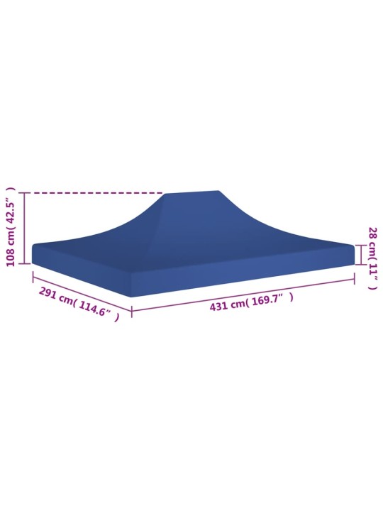 Dārza nojumes jumts, 4,5x3 m, zils, 270 g/m²
