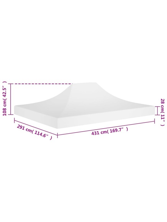 Dārza nojumes jumts, 4,5x3 m, balts, 270 g/m²