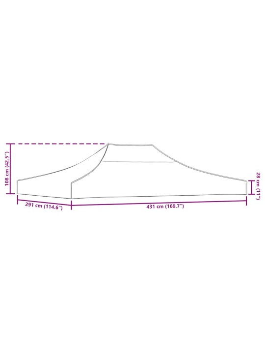 Dārza nojumes jumts, 4,5x3 m, pelēkbrūns, 270 g/m²