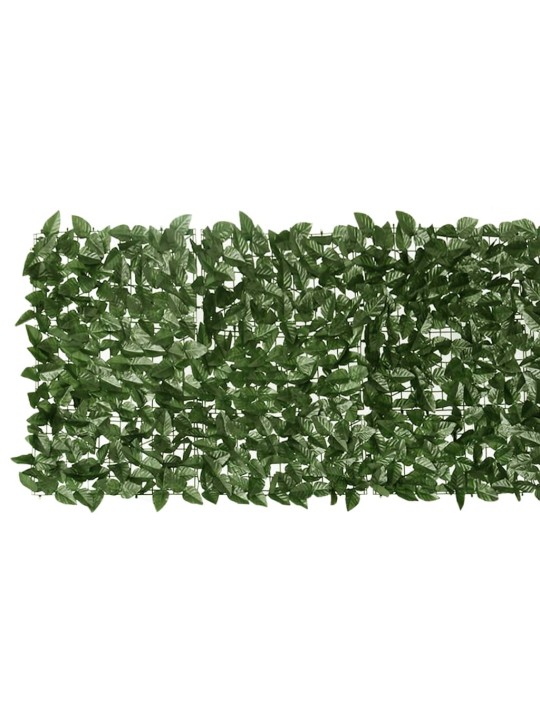 Balkona aizslietnis ar tumši zaļām lapām, 400x75 cm