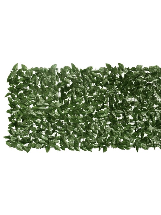 Balkona aizslietnis ar tumši zaļām lapām, 500x75 cm
